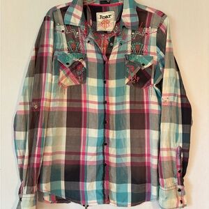 Roar Multicolor Embroidered Shirt